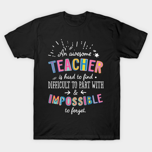 An awesome Teacher Gift Idea - Impossible to Forget Quote T-Shirt by BetterManufaktur